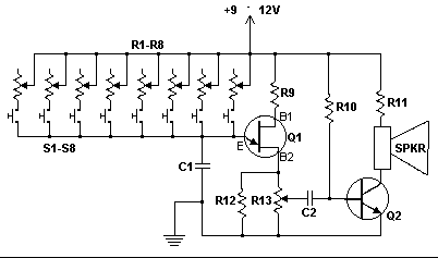 Gambar Skema Rangkaian Organ Transistor