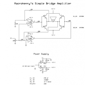 Skema Power GB Sederhana (Ground Bridge Amplifier)