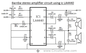 Skema Amplifier LA4440 Suara Jernih Bebas Dengung, Mudah Dirangkai