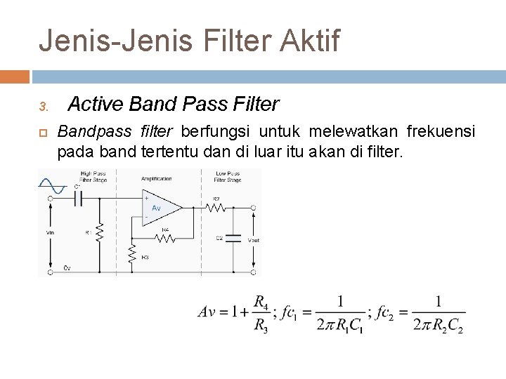 Pengertian Filter aktif