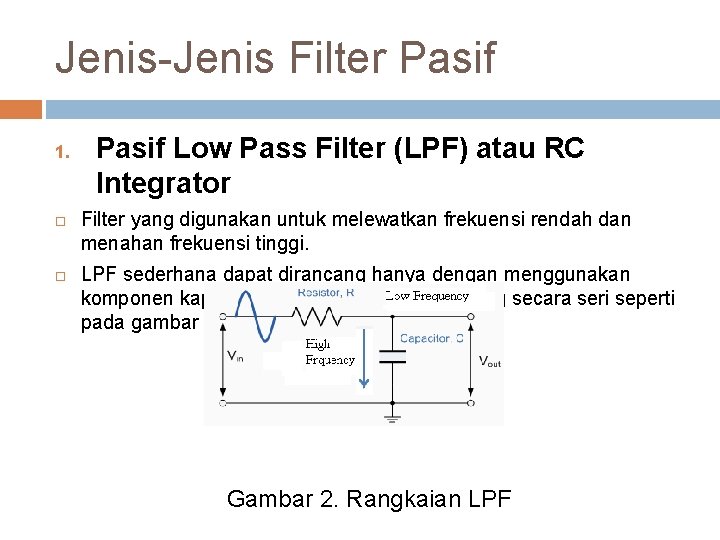 Pengertian Filter aktif