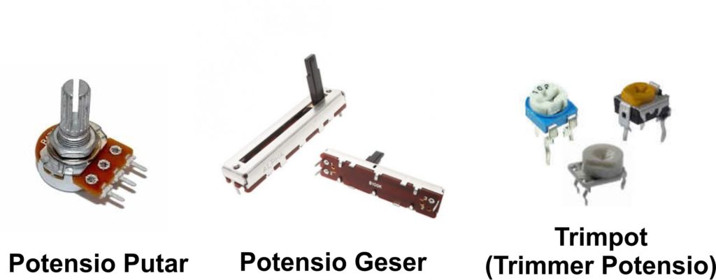 Pengertian Potensiometer, jenis dan fungsinya